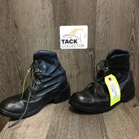 Pr Winter Paddock Boots, Laces *gc, older, frayed laces, clean, CRACKS, creases, mnr dirt, frays & scratches
