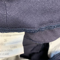 Euro Seat Breeches *gc, v.faded, discolored/stains, undone stitching, mnr dirt, older, stretched knees
