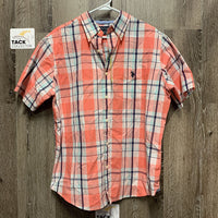 MENS SS Button Up Shirt *xc, mnr stains, crinkled
