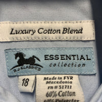 SS Show Shirt, attached snap collar *vgc, mnr hair & lint, older, seam puckers, curled edges
