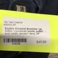 Euroseat Breeches *gc, faded, v.puckered seams, pulled seat seam, shrunk?
