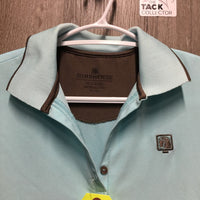 SS Technical Polo Shirt, mesh back, 1/4 Button Up *xc, v.mnr stains/mark
