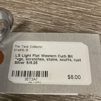 LS Light Flat Western Curb Bit *vgc, scratches, stains, scuffs, rust
