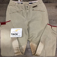 Breeches *older, stretched/holey seams, stains/discolored seat & legs, dingy, gc, tight zips
