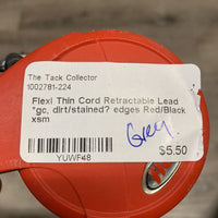 Thin Cord Retractable Lead *gc, dirt/stained? edges
