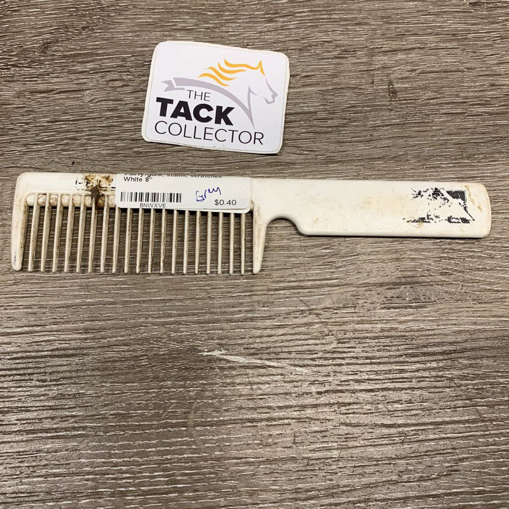 Plastic Mane Comb, handle *gc, v.dirty/gunk, stains, scratches