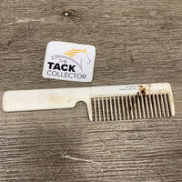 Plastic Mane Comb, handle *gc, v.dirty/gunk, stains, scratches
