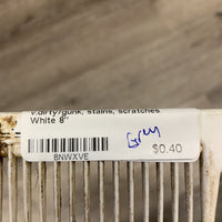 Plastic Mane Comb, handle *gc, v.dirty/gunk, stains, scratches
