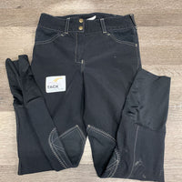 Euroseat Breeches *gc, faded, seam puckers, pills, mnr dirt?/stains, undone stitching
