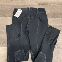 Euroseat Breeches *gc, faded, seam puckers, pills, mnr dirt?/stains, undone stitching
