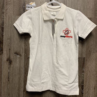 SS Polo Shirt, 1/4 Button Up "Jump Alberta" *xc, threads
