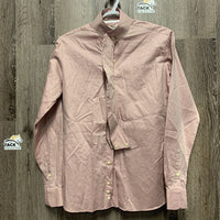 LS Show Shirt, 2 Button Collars *gc, older, seam puckers, crinkles, wrinklles