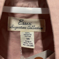 LS Show Shirt, 2 Button Collars *gc, older, seam puckers, crinkles, wrinklles