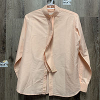 LS Show Shirt, 2 Button Collars *vgc, older, seam puckers, crinkles, collar threads
