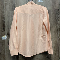 LS Show Shirt, 2 Button Collars *vgc, older, seam puckers, crinkles, collar threads
