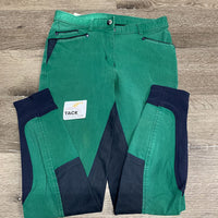 Full Seat Breeches *gc, mnr thread, faded, ankle rubs, seam puckers/rubs
