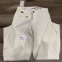 Thick Leather Full Seat Breeches *vgc, older, v.mnr stains, yellowing
