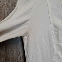 LS Show Shirt, attached magnetic collar *gc, v.dingy, pits, wrinkled, stains
