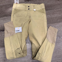 Euroseat Breeches *gc, discolored/stained seat & legs, seam puckers, puckered/wrinkled knees
