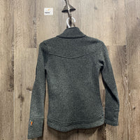 Hvy Fleece Jacket, Zipper *gc, older, cracked/faded label, hairy, v.pilly sleeves & collar
