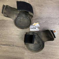 Pr Hind Boots, velcro *fair, cracked/split, faded, stiff, clean out/dirty in, scuffs, discolored, older
