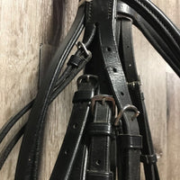 Rsd Padded Monocrown Double Bridle, Crank, Curb Reins *removed flash, vgc, dirt & stain?, loose keepers, creases