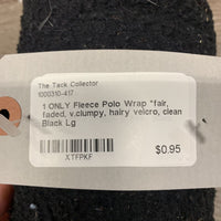 1 ONLY Fleece Polo Wrap *fair, faded, v.clumpy, hairy velcro, clean
