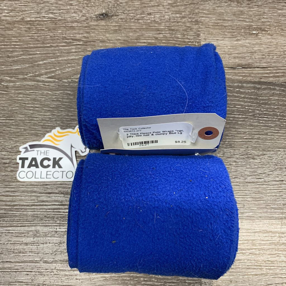 2 Thick Fleece Polo Wraps *vgc, pilly, mnr hair & clumpy