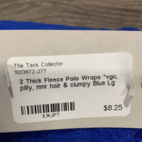 2 Thick Fleece Polo Wraps *vgc, pilly, mnr hair & clumpy
