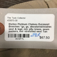 Euroseat Breeches *gc, gc, discolored/stained seat & legs, mnr pilly knees, seam puckers, mnr stretched seat
