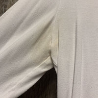 LS Show Shirt, attached Magnetic Collar *gc, stained pits, seam puckers, crinkled, curled edge
