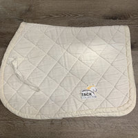 Quilt Jumper Saddle Pad, tabs *gc, older?, puckered, clean, stained
