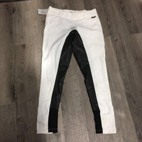 Full Seat Pull On Riding Tight Breeches *vgc, stains, seam puckers, mnr rubs