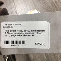 Rsd Bridle *fair, dirty, mismatched, 0 Flash, scrapes, creases, older, stiff, edge rubs
