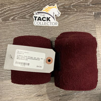 2 Fleece Polo Wraps *gc, pilly, dirt, hair, stains, stained/discolored
