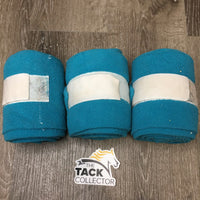 3 Fleece Polo Wraps *gc, mnr hair, clean, clumpy
