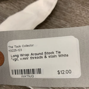 Long Wrap Around Stock Tie *vgc, v.mnr threads & stain