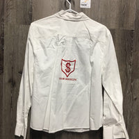 LS Western LS Shirt, Roll Up Sleeves "Team Shields" *vgc, wrinkles, seam puckers