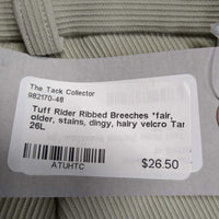 Ribbed Breeches *fair, older, stains, dingy, hairy velcro
