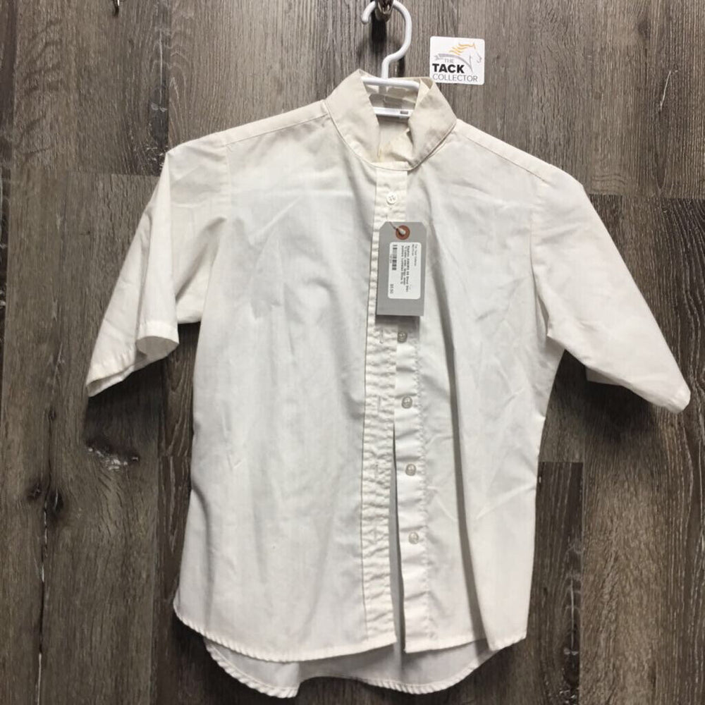 JUNIORS SS Show Shirt *0 Collar, older, dingy, seam puckers, v.crinkled