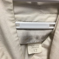 JUNIORS SS Show Shirt *0 Collar, older, dingy, seam puckers, v.crinkled