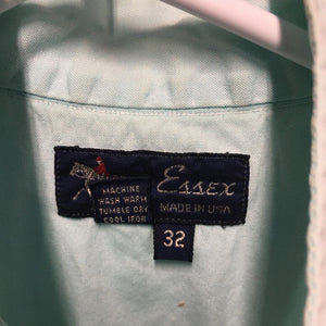 LS Show Shirt *0 collar, older, seam puckers, collar stains