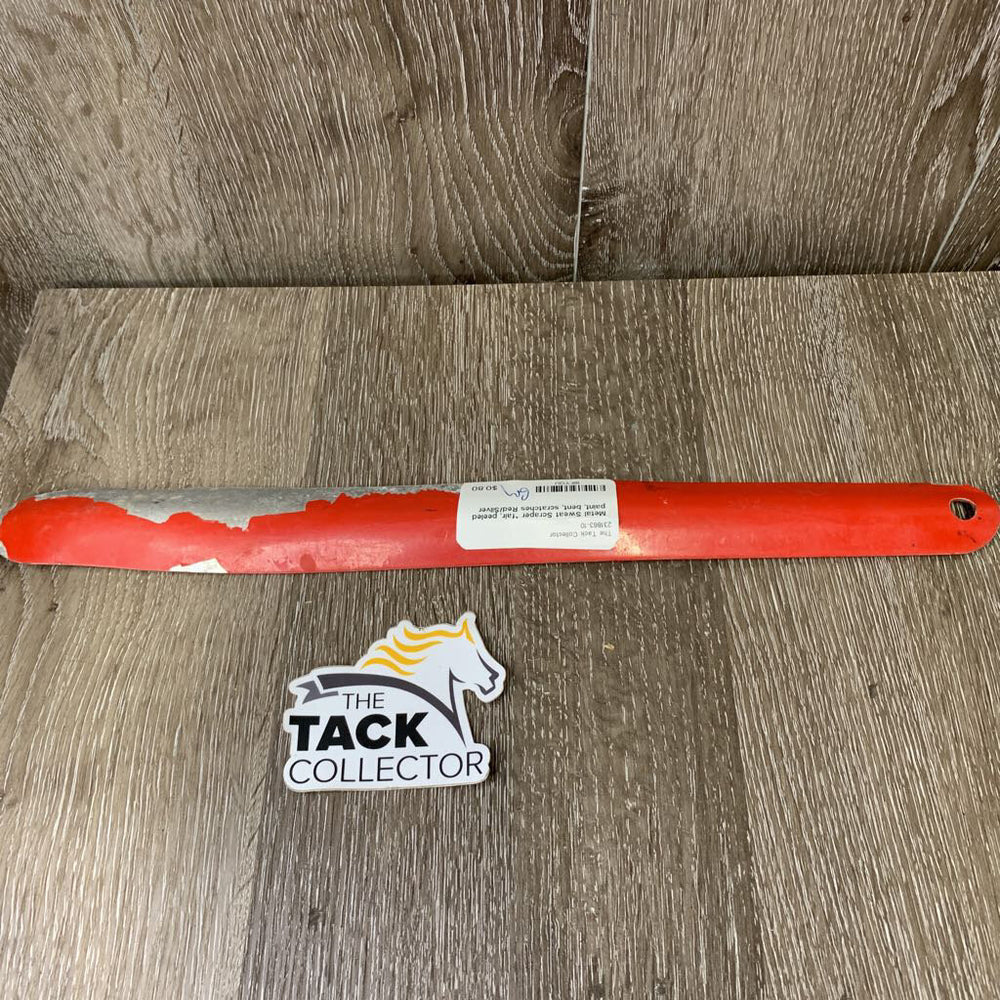 Metal Sweat Scraper *fair, peeled paint, bent, scratches