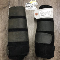 Pr Closed Neoprene Boots, velcro *fair, dirty, hairy, pills, frayed/hairy velcro, rubs/snags, weak stitching
