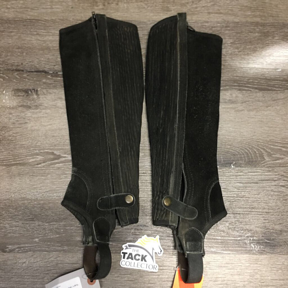 Pr Suede Half Chaps *fair, v.dirty, rubs, faded