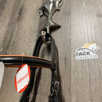 Rsd/Padded Bridle, Flash *gc, v.chewed noseband, stiff, v.loose keepers, scraped edges
