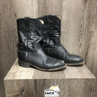 Pr Short Ostrich Style Western Roper Boots *vgc, clean, mnr dirty edges, edge scrapes & toe/heel scrapes
