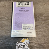 "Successful Dressage Vol 2, Making the Most of Your Horse" VHS & Plastic Case - Jennie Loriston-Clarke *vgc, marker, older
