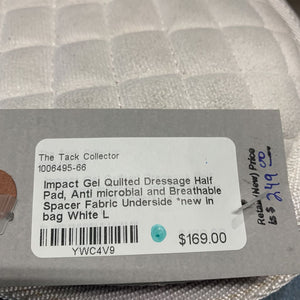 Quilted Dressage Half Pad, Anti microbial and Breathable Spacer Fabric Underside *new in bag