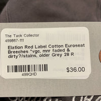 Cotton Euroseat Breeches *vgc, mnr faded & dirty?/stains, older